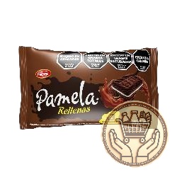 galletitas dulces rellenas pamela chocolate pack familiar x3 291grs