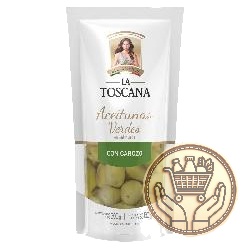 aceitunas verdes la toscana con carozo 162grs