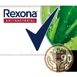 jabón de tocador antibacterial rexona aloe 90grs