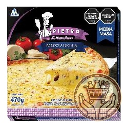 pizza congelada pietro mozzarella media masa 470grs