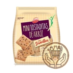 mini tostaditas de arroz primer precio con semillas 100grs