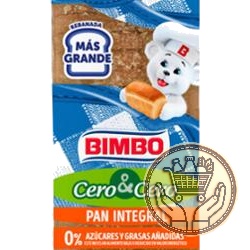 pan de molde integral bimbo cero & cero 430grs