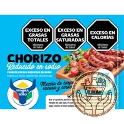 chorizo fresco mezcla sombra de toro reducido en sodio 1kgs