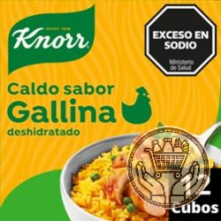 caldo de gallina knorr deshidratado 12 cubos 114grs