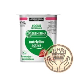 yogur descremado la serenisima nutrición activa frutilla pote 120grs
