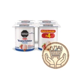 yogur entero yogurisimo firme frutilla x4 480grs