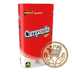 papel higiénico campanita soft hoja simple 180mts