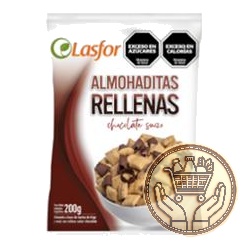 almohaditas rellenas lasfor sabor chocolate suizo 200grs