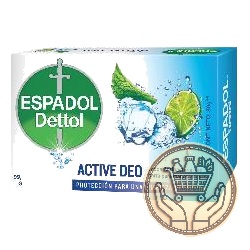 jabón de tocador antibacterial espadol active deo 80grs
