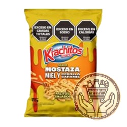 palitos de maíz krachitos sabor mostaza miel y cebolla caramelizada 110grs