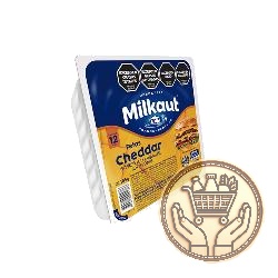 queso cheddar milkaut feteado envasado 145grs