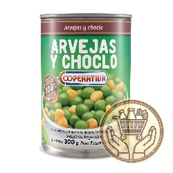 arvejas y choclo cooperativa al natural 300grs
