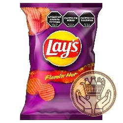 papas fritas lays ondas flamin' hot 70grs
