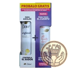 combo desodorante antitranspirante dove + mini all body deo 205cm3