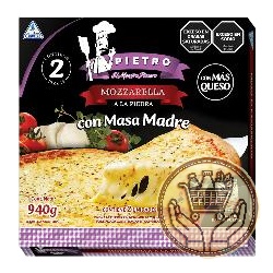 pizza congelada pietro mozzarella a la piedra 940grs