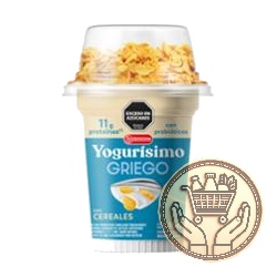 yogur yogurisimo griego con cereales azucarados pote 166grs
