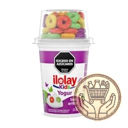yogur entero ilolay kids con aros frutales 160grs