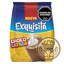 alimento en polvo a base de azúcar y cacao exquisita 150grs