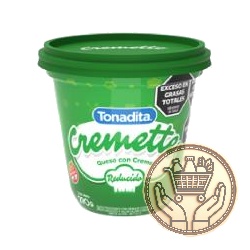 queso con crema tonadita cremette reducido 290grs