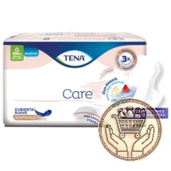 toallas higiénicas tena discreet natural care extra con alas  16uni