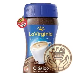 café torrado instantáneo la virginia clásico frasco 100grs