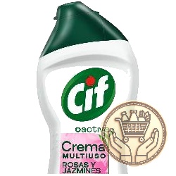 limpiador cif crema multiuso rosas y jazmines 250cm3