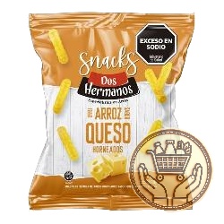 snacks de arroz horneados dos hermanos sabor queso 80grs