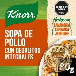sopa de pollo knorr con dedalitos integrales 80grs
