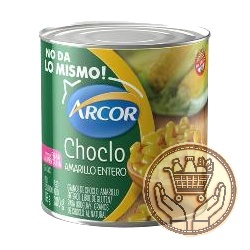 choclo amarillo arcor en granos entero lata 195grs