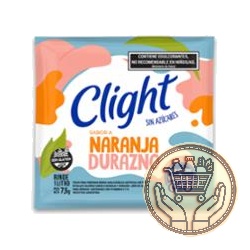 polvo para preparar bebida clight sabor naranja durazno 7grs