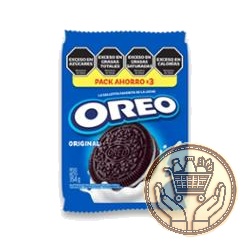 galletitas dulces rellenas oreo original pack familiar x3 354grs