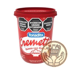 queso con crema tonadita cremette clásico 480grs