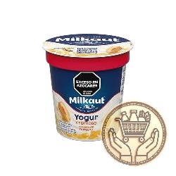 yogur entero milkaut colchón de durazno pote 150grs