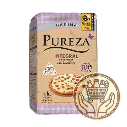 harina integral pureza para pizza con levadura 1000grs
