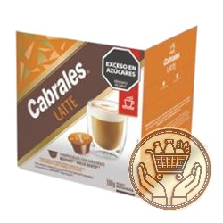 capsulas de café cabrales latte  10grs