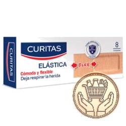apósitos curitas tela elástica 8uni