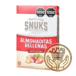 almohaditas rellenas snuks sabor frutilla sin tacc 240grs