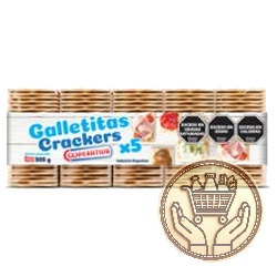galletitas crackers cooperativa pack familiar x5 505grs