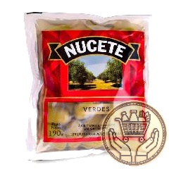 aceitunas verdes nucete con carozo 100grs