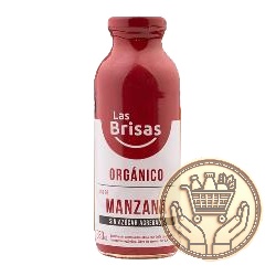 jugo las brisas orgánico manzana con stevia 330cm3