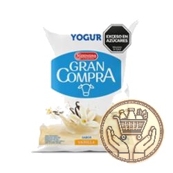 yogur bebible parcialmente descremado gran compra vainilla sachet 900grs
