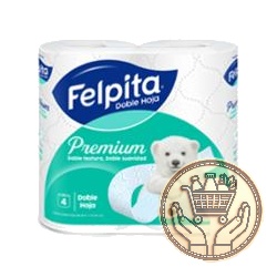 papel higiénico felpita premium doble hoja 80mts