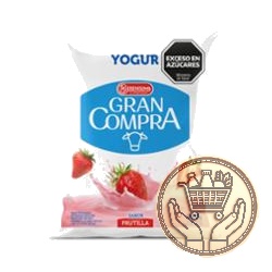 yogur bebible parcialmente descremado gran compra frutilla sachet 900grs