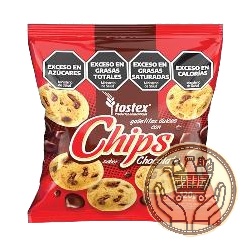 galletitas dulces tostex chips sabor chocolate 120grs