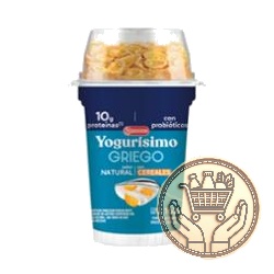 yogur yogurisimo griego natural endulzado con cereales pote 162grs