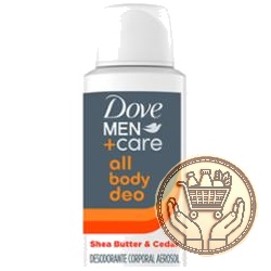 desodorante corporal dove men care all body deo shea butter & cedar aerosol 150cm3