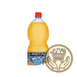 agua saborizada con gas cooperativa naranja/durazno 2000cm3