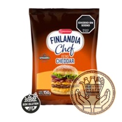 queso finlandia chef cheddar feteado envasado 150grs