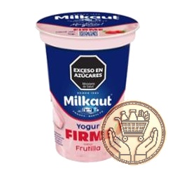 yogur entero milkaut firme frutilla pote 180grs