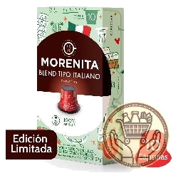 cápsulas de café tostado morenita tipo italiano 52grs